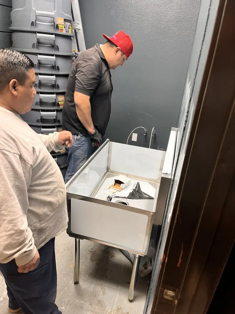 Commercial plumbing and sink installation in North San Gabriel