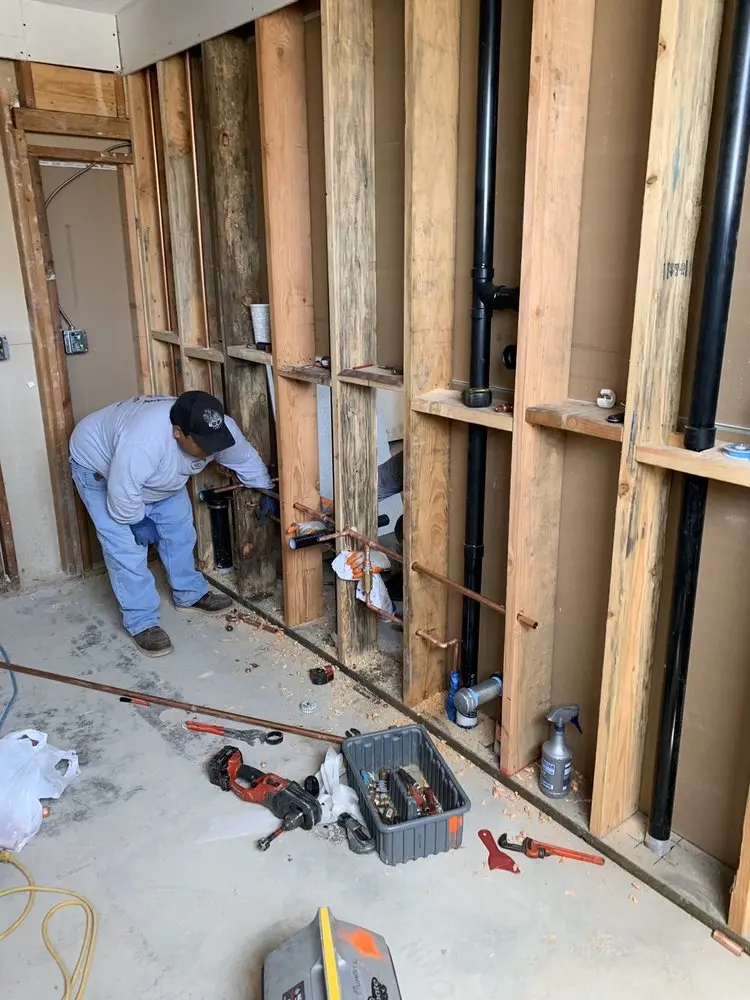 Commercial rough-in plumbing for Water Heater Replacement in North San Gabriel